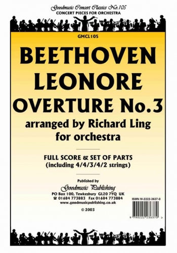 Leonore Overture No3 Orchestra Score And Parts