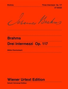 3 Intermezzi: Op.117: Piano  (Wiener Urtext)