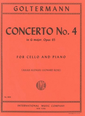 Concerto No.4 G Major Op65: Cello (International)
