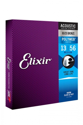 Elixir Acoustic Guitar Polyweb Medium 13-56