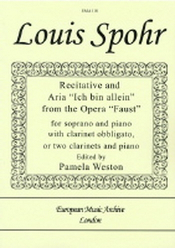 Recitative And Aria Ich Bin Allein: 2 Clarinets & Piano