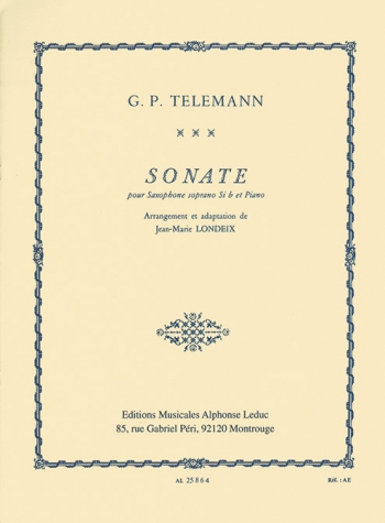 Sonata C Minor: Tenor Sax & Piano (Leduc)