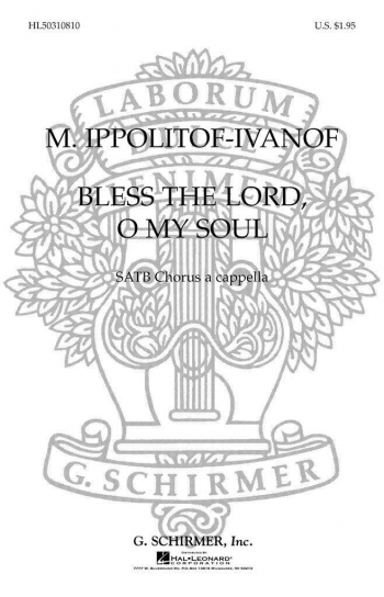 Bless The Lord O My Soul Vocal SATB  (Schirmer)