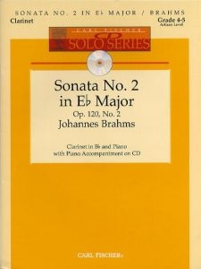 Sonata Op.120 No.2 Eb Major: Clarinet & Piano Book & CD (Carl Fischer)