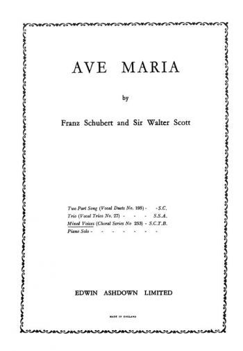 Ave Maria Vocal SATB (gheel) (Ashdown) Archive