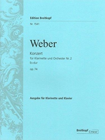 Concertino Eb Major Op.74/2: Clarinet & Piano (Breitkopf)