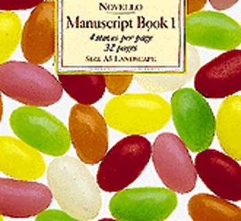 Manuscript: 4 Stave 32 Page A5 Novello Book No1 - Landscape  Jelly Bean Cover