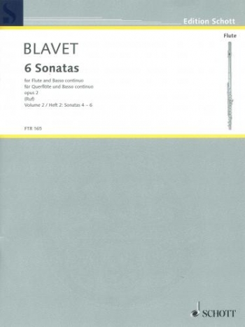 Sonatas (6) Vol.2 (4-6): Flute & Piano (Schott)