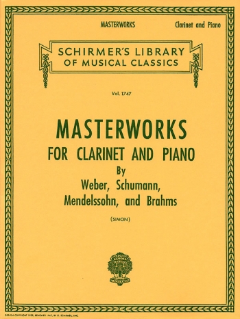 Masterworks For Clarinet & Piano