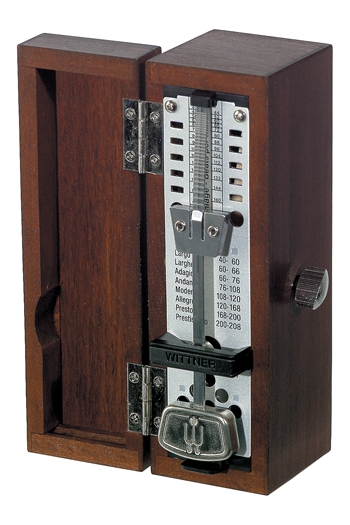 Wittner 880210 Taktell Super Mini Metronome - Matt Mahogony Coloured Wooden Case