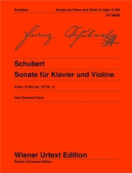 Sonata : D Maj: D384: Violin and Piano (Wiener Urtext)
