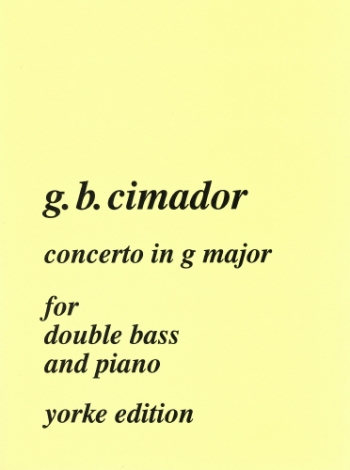 Double Bass Concerto: G Major: Double Bass (Yorke)