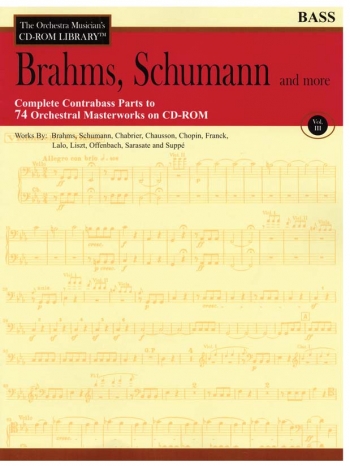 Orchestra Cd Rom Libarary: Double Bass: Vol 3: Brahms Schubert