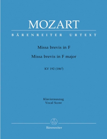 Missa Brevis: K192: F Major: Vocal Score (Barenreiter)