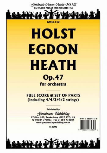 Orchestra: Holst Egdon Heath Orchestra Score And Parts