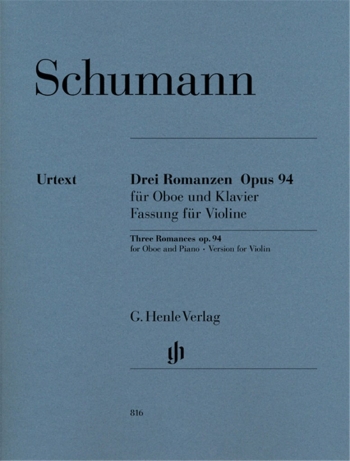 Drei Romanzen (3 Romances) Op.94: Violin & Piano (Henle)