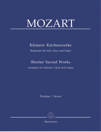 Shorter Sacred Works: Satb And Organ: Vocal Score (Barenreiter)