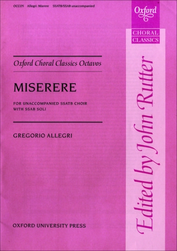 Miserere: Vocal SATB  (OUP)