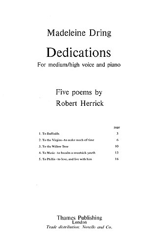 Dedecations: Med  Voice and Piano