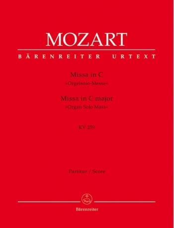Mass In C Major: Kv259: Organ Solo Mass: Large Score Paperback (Barenreiter)