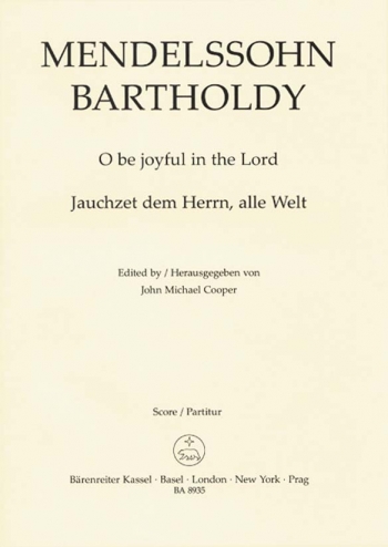 O Be Joyful In The Lord: Vocal Score  (Barenreiter)