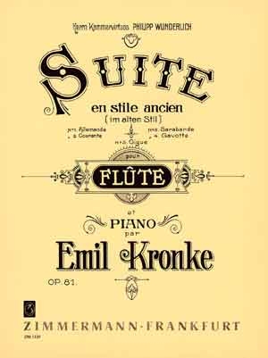 Suite En Stile Ancien: Op 160: Flute & Piano (Zimerman)