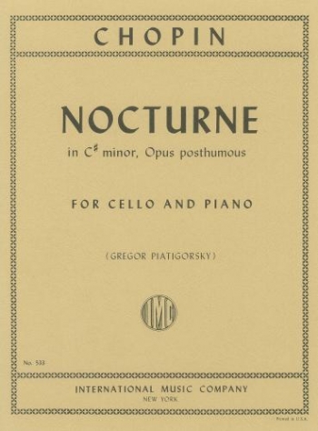 Nocturne C# Minor Cello & Piano (arr Piatigorsky) (International)