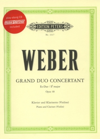 Grand Duo Concertant Op48: Clarinet & Piano: Book And CD (Peters)