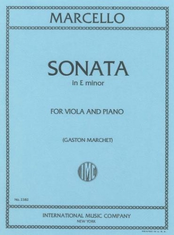 Sonata E Minor: Viola & Piano (Inernational)