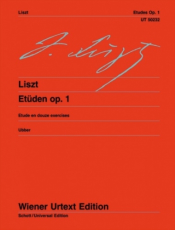 Liszt: etuden Op 1: etudes Piano Solo  (Wiener Urtext)