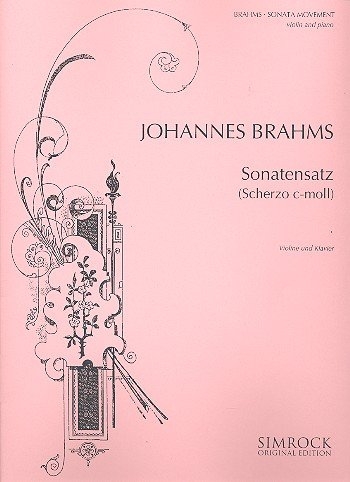 Sonatensatz (Scherzo) C Minor: Violin and Piano (Simrock)