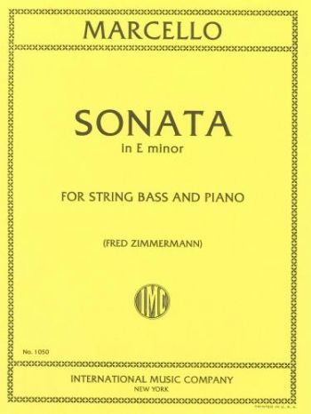 Sonata Op2/6 In Emin: Double Bass and Piano