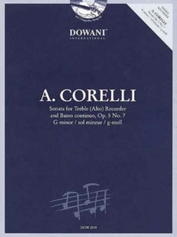 Sonata G Minor Op.5/7 Treble Recorder Book & CD