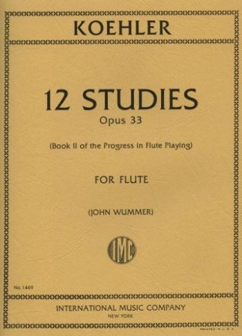 Progress In Flute Playing Op.33 Book 2 12 Studies (International)