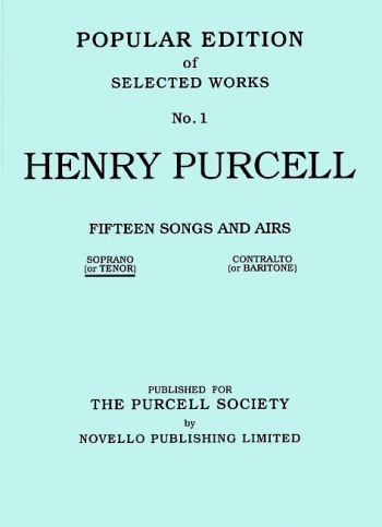 15 Songs And Airs Set 1: High Voice Soprano Or Tenor (Novello)