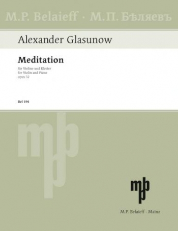 Meditation: Op32: Violin and Piano
