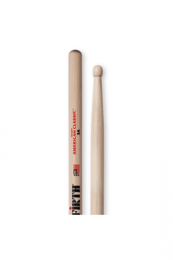 Drum Stick 3A: Vic Firth American Classic: Hickory Wood Tip