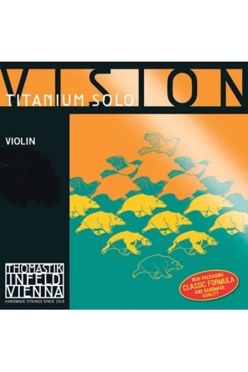 Vision Titanium Solo Violin String Set - 4/4 Medium Tension