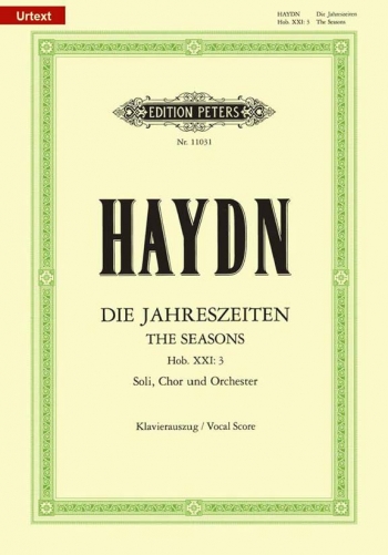 The: Jahreszeiten Die: XXXI: 3: German and English: Vocal Score (Peters)