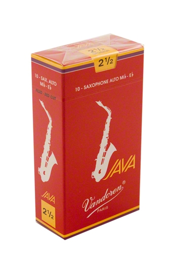 Vandoren Java Filed Red Cut Alto Saxophone Reeds (10 Pack)