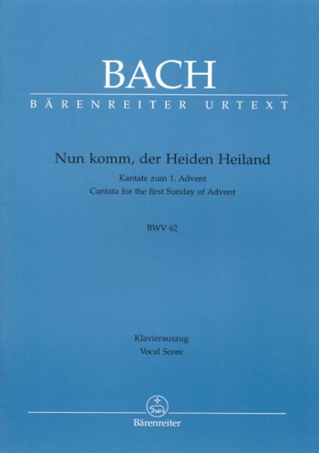 Nun Komm Der Heiden Heiland: BWV62: Vocal Score (Barenreiter)