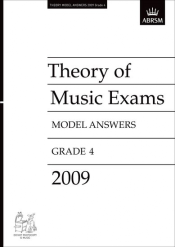 OLD STOCK SALE -  ABRSM Theory Of Music Exams Model Answers 2009: Grade 4