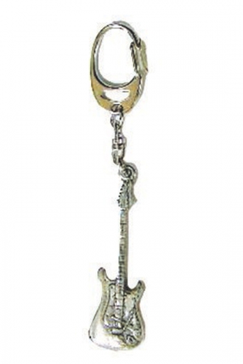 Gift: Keyring: Stratocaster Guitar: Pewter (Tremolo Arm)