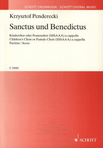Sanctus Und Bededictus: Vocal: Upper Voices A Cappella (SSSAAA)