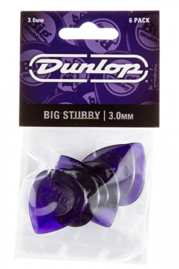 Dunlop Plectrums - Big Stubby 3.0mm (Pack Of 6)