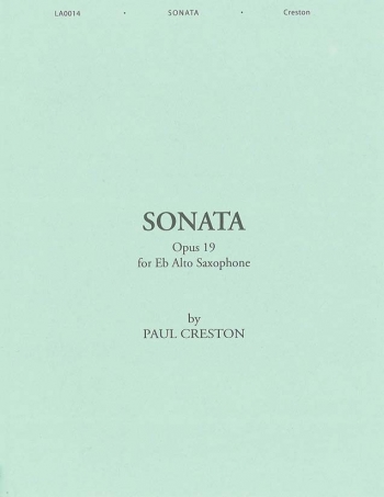 Sonata For Alto Saxophone And Piano Op.19