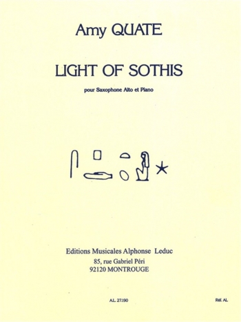 Light Of Sothis: Alto Saxophone And Piano  (Leduc)