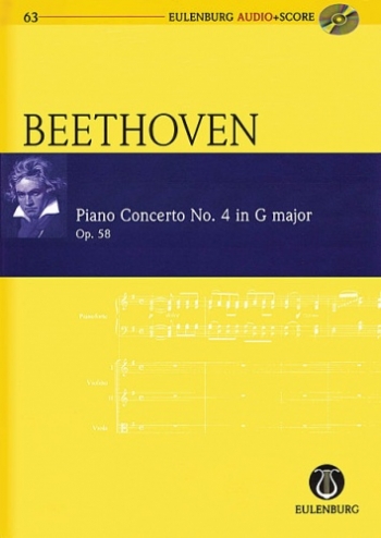Concerto: No4: G Major: Op58: Piano: Miniature Score  & Cd (Audio Series No 63)