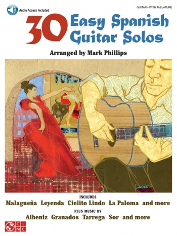30 Easy Spanish Guitar Solos: Guitar With Tab: Book & Audio