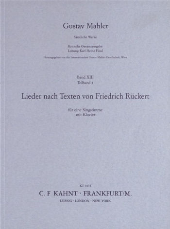 Ruckertlieder: Voice And Piano (Peters)